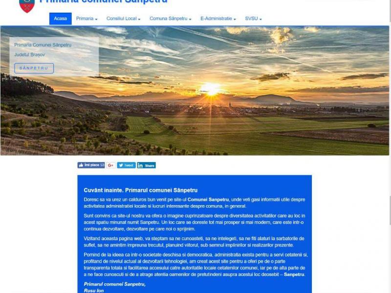 Website Primăria comunei Sânpetru